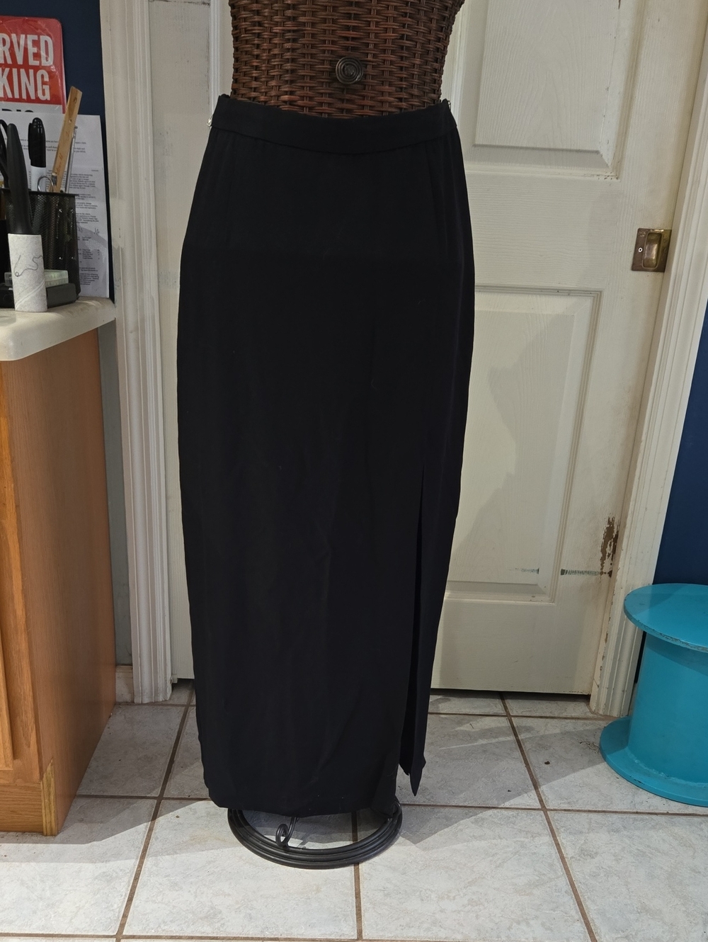 Classic Black Long Skirt With Lining- Sleek Maxi Skirt